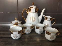 Thun fehér arany porcelán teás készlet
