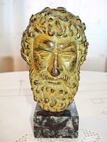 Hippocrates head on marble base