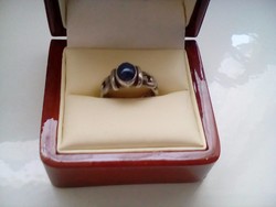 Csodás különleges ezüst gyűrű iolit köves