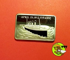 Titanic aranyozott emlékérme UNC PP kapszulában
