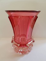 Ampír- korai biedermeyer rubin díszpohár 1820-1850