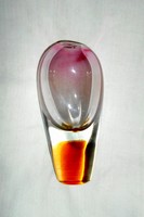 Muránoi súlyos-vastag-üveg  váza 19,5 cm