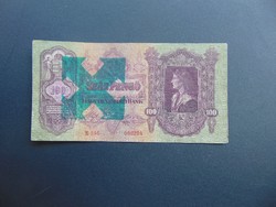 100 pengő 1930 + Nyilaskereszt Felülbélyegzés !!!