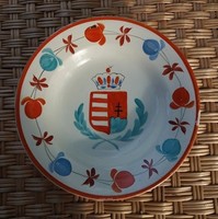 Körmöcbányai címeres tányér, falitányér