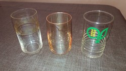 3 pcs. Retro glass cup