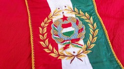 Régi Kádár címeres hímzett selyem Anyakönyvvezetői szalag