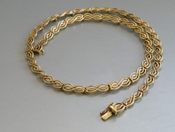 AT 047 - fémjelzett 9 karátos arany nyaklánc 13,5 gr 41,5 cm