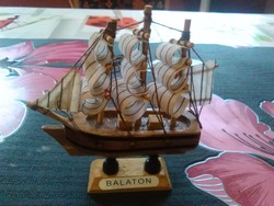 Retro Balatoni emlék hajó makett