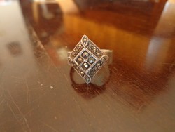 Antik markazitos ezüst gyűrű