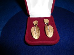 Arany 18k CRESBER  fülbevaló 12.3 gr Brillekkel