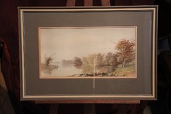 Ismeretlen angol festő - Őszi tó