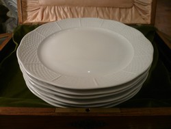 Herendi lapos tányér festetlen fehér herendi 6 db
