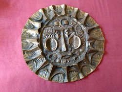 Kopcsányi Ottó: Napkorong   bronz falikép