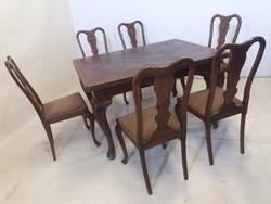 Antik neobarokk étkező(asztal+6 szék)
