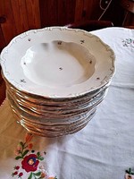 12 db Zsolnay tányér készlet 6 lapos és 6 mély tányér