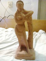 Medgyessy Ferenc támaszkodó nő jelzett terrakotta agyag szobor 26 cm magas
