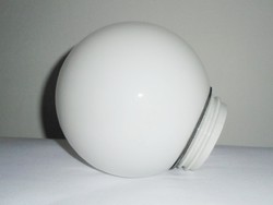 Retro fehér opál gömb üveg lámpa bura - csavaros menetes - szabvány méretű - 2 db együtt eladó