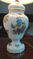 Gyönyörű, barokk formájú Herendi porcelán QueenVictoria lámpa, ÚJRAKÖTVE! 