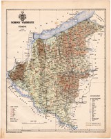 Somogy vármegye térkép 1899, Magyarország atlasz (a), Gönczy Pál, 24 x 30 cm
