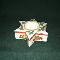 Hutschenreuther porcelán csillag alakú gyertyatartó