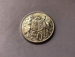 1966 Ausztrál jubileumi ezüst fél dollár 13,2 gramm 0,800