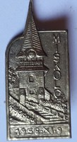 MISKOLC 1958 XI.9. VII.Vasutas Természetjáró Találkozó bronz jelvény mérete:30mmX13mm