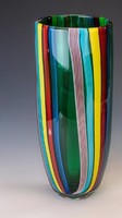 Gio Ponti stílusában készült muránói üveg váza