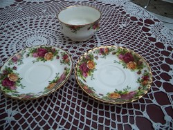 Royal Albert old country roses porcelánok 3 db 