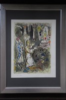 Marc Chagall - Exodus Mózes és Áron a fáraóval
