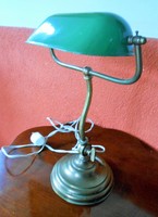 Antik banklámpa/bankár lámpa zománcozott burával