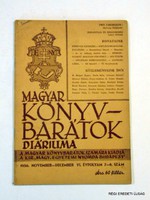 1936 november   december  /  A MAGYAR KÖNYVBARÁTOK DIÁRIUMA  /  RÉGI EREDETI ÚJSÁG Szs.:  6605