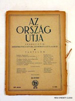 1937 október    /  AZ ORSZÁG ÚTJA  /  RÉGI EREDETI ÚJSÁG Szs.:  6618