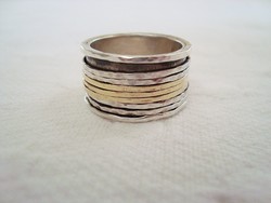 Izraeli kézműves ezüst gyűrű forgó 