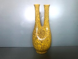 Gorka Géza kétnyakú váza, alján masszába nyomott jelzés, 26 cm.