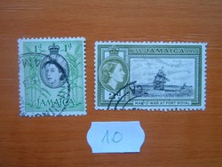  JAMAICA 1+2 D 1956 Helyi motívumok,1955 A jamaicai állam 300. évfordulója  2 DB 10