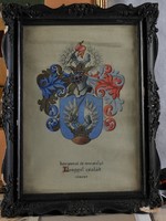 Borsovai Muzsalyi Lengyel család címere, akvarell