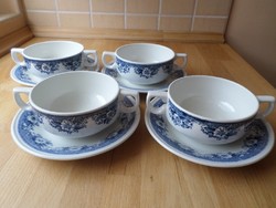4 db Villeroy & Boch Mettlach Balmoral porcelán leveses csésze szett