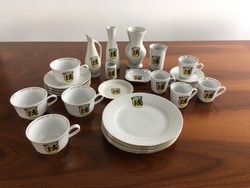 Retro Kahla, Meissen címer porcelán teás- és kávéskészlet, dekoráció