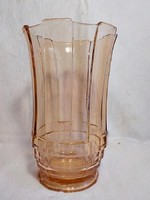 Art deco vastag , öntött  üveg váza 