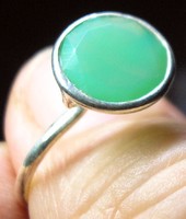 925 ezüst gyűrű krizopráz drágakővel 19,1/60 mm,