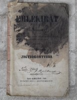Emlékirat alkotmányos jegyzőkönyvbe, 1861-ből