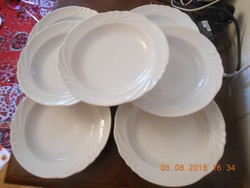 Hollóházi fehér mély tányérok 7 db