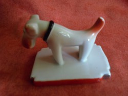 Art deco porcelán foxi kutya figura