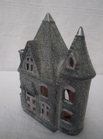 Ceramic - new - large candle holder - glitter - still available for shilling 18 x 13 x 8 cm