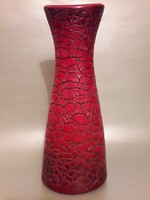 Zsolnay cracked vase with oxblood glaze - shield seal