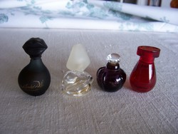 Mini márkás parfümös üvegek tartalmukkal: Christian Dior, 2 db Salvador Dali, Christian Lacroix