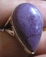 925 ezüst gyűrű, 17,9/56,2 mm, purpurittal