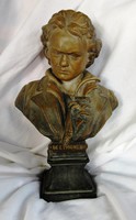 Beethoven terracotta büszt szobor jelzett (Rozel)