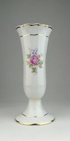 0S028 Hollóházi porcelán virágmintás talpas váza