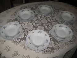 Zsolnay kék barack   tányér készlet  6-6 db  ,a mély 222 mm , a lapos 235mm  (4j)